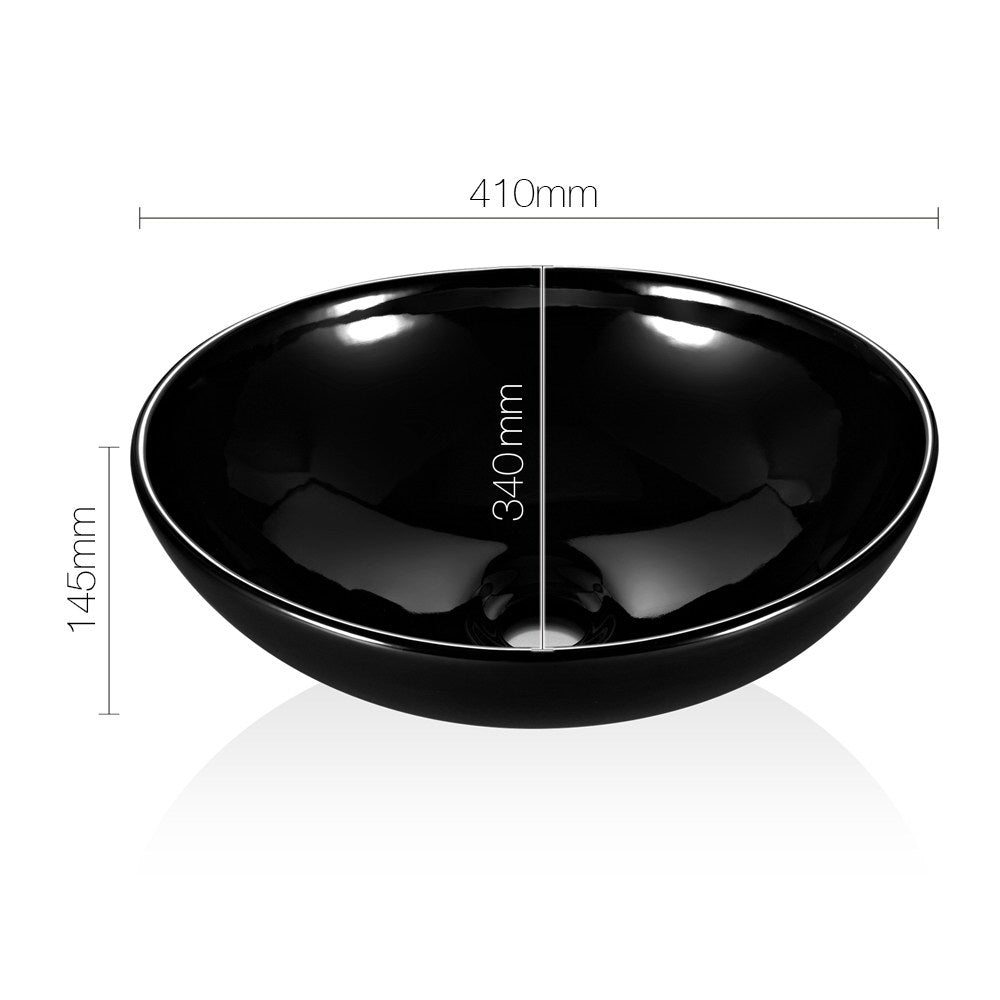 Cefito Ceramic Oval Sink Bowl - Black