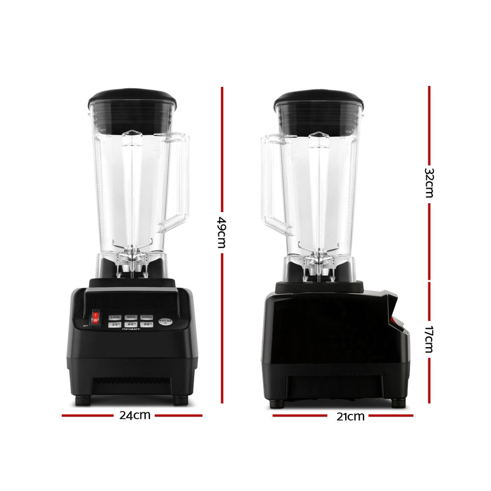 Devanti 2L Digital Commercial Blender LED Display Black