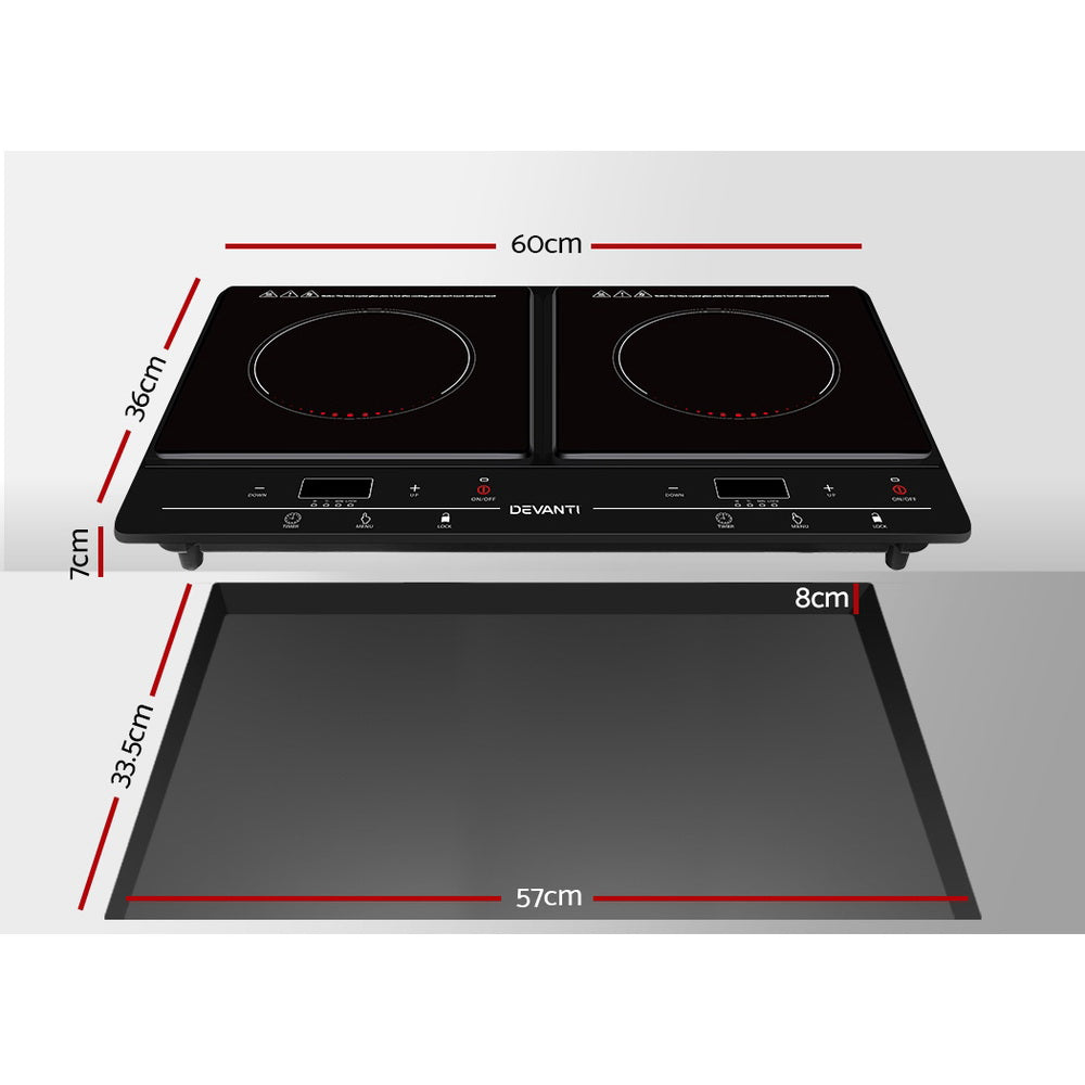 Devanti Induction Cooktop Portable Cooker Ceramic Cook Top Electric Hob Kitchen