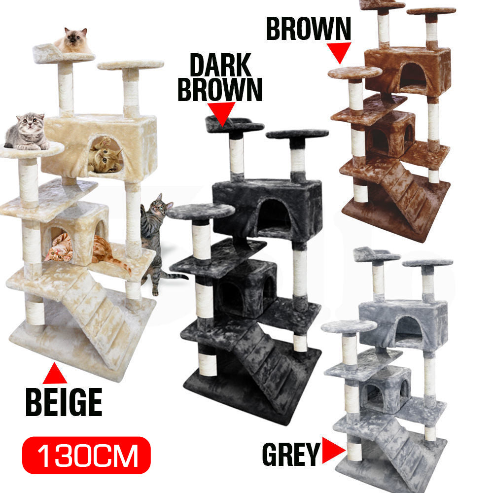 [Brown]PawZ 2.1M Cat Scratching Tree Gym House - Store Zone-Online Shopping Store Melbourne Australia