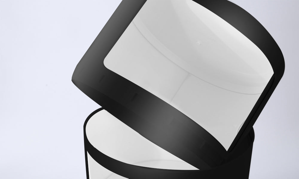 Round Cabinet Side Table Storage Shelf Organizer Black Colour 2d