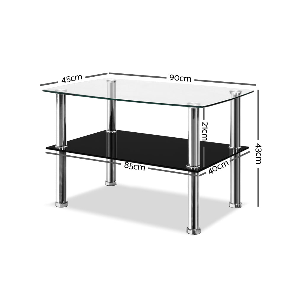 Artiss Dumor Glass Coffee Table