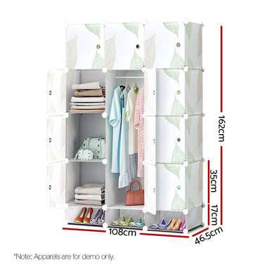 DIY 15 Cube Wardrobe Storage Cabinet Organiser Shoe Rack Toy Bookshelf