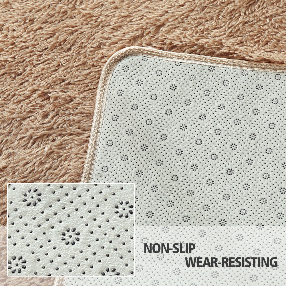 New Designer Shaggy Floor Confetti Rug Cream 200x230cm