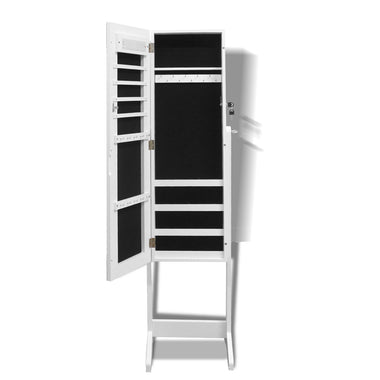 Floor Standing Jewellery Cabinet With Led Light Mirror