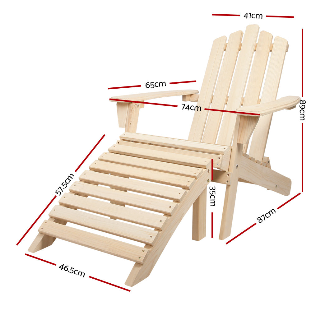 Gardeon Outdoor Wooden Beach Chair