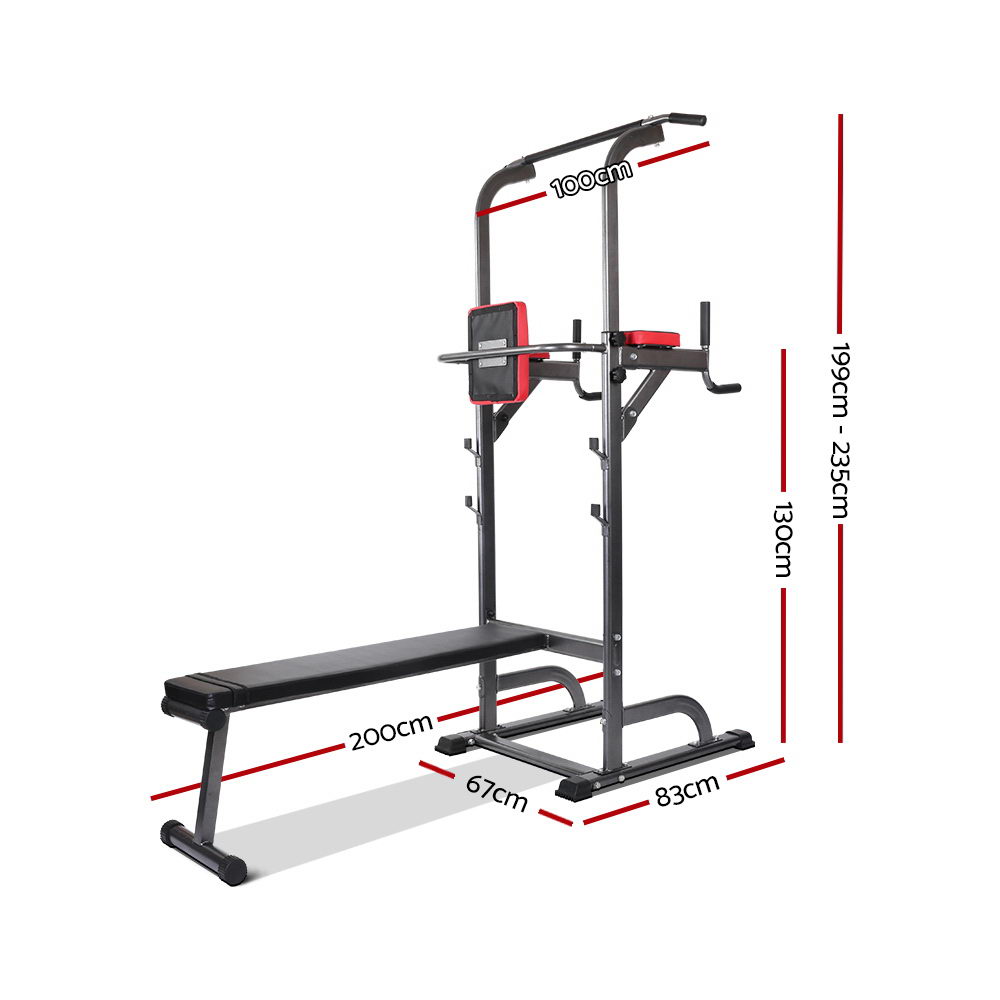 Everfit Power Tower 9-IN-1 Multi-Function Station Fitness Gym Equipment