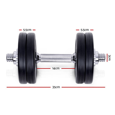 Everfit Fitness Gym Exercise Dumbbell Set 15kg