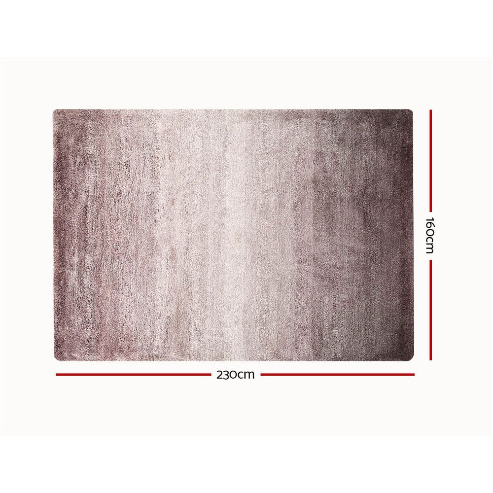 Artiss 160x230cm Luxury Shaggy Rug Gradual Color Anti-slip Carpet Sand