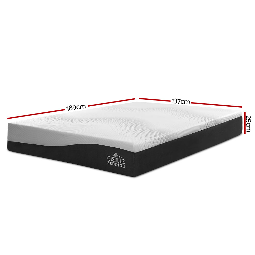 Giselle Bedding Double Size Hybrid Mattress Cool Gel Bamboo Charcoal Memory Foam Pocket Spring