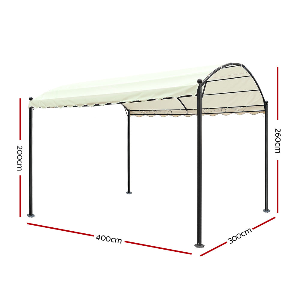 Instahut 4x3m Gazebo Party Wedding Marquee Tent Shade Iron Art Canopy Camping