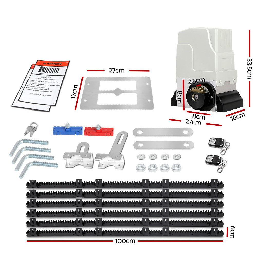 Auto Electric Sliding Gate Opener 1800KG 6M Rails