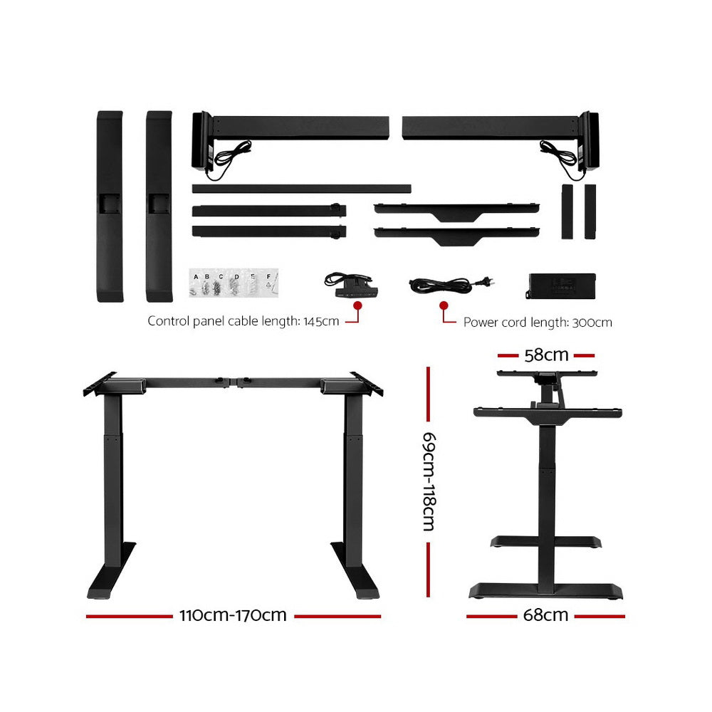 Artiss Electric Motorised Height-Adjustable Standing Desk Laptop 2-Motor 150cm