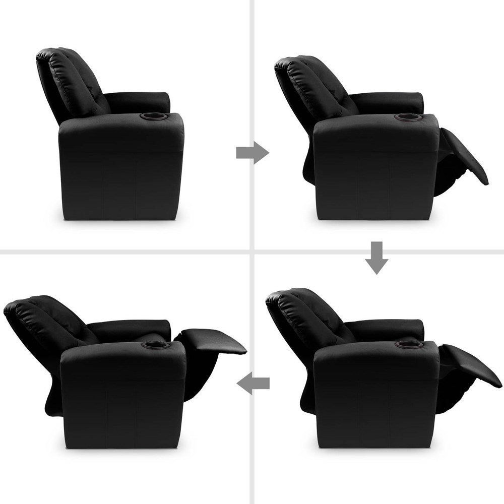 Artiss Kids PU Leather Reclining Armchair - Black