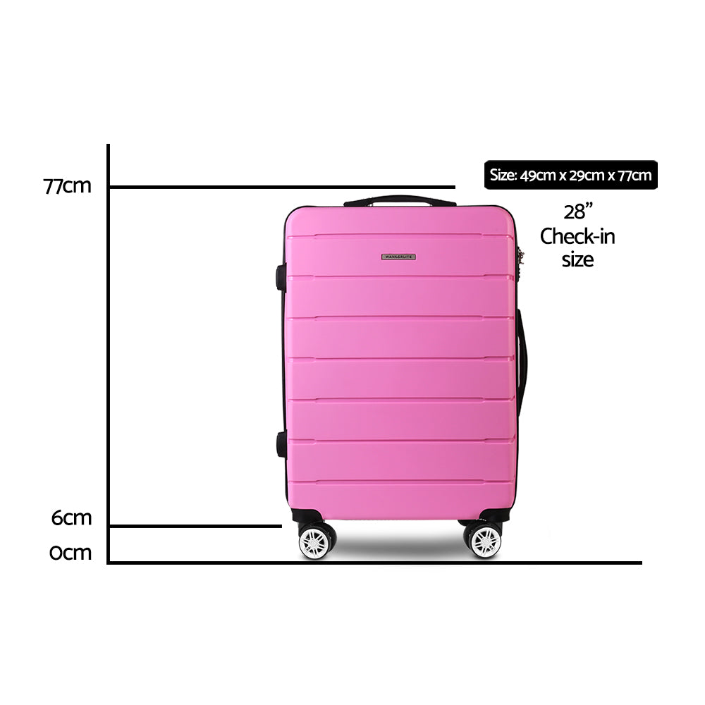 Wanderlite 28" Suitcase Luggage Pink