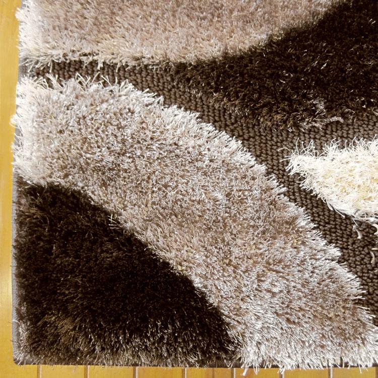 Luxury Shaggy 5328 Brown Hallway Runner