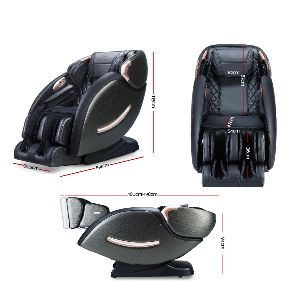 Ogawa Electric Massage Chair Recliner L-Track Shiatsu Roller Full Body Air Bags