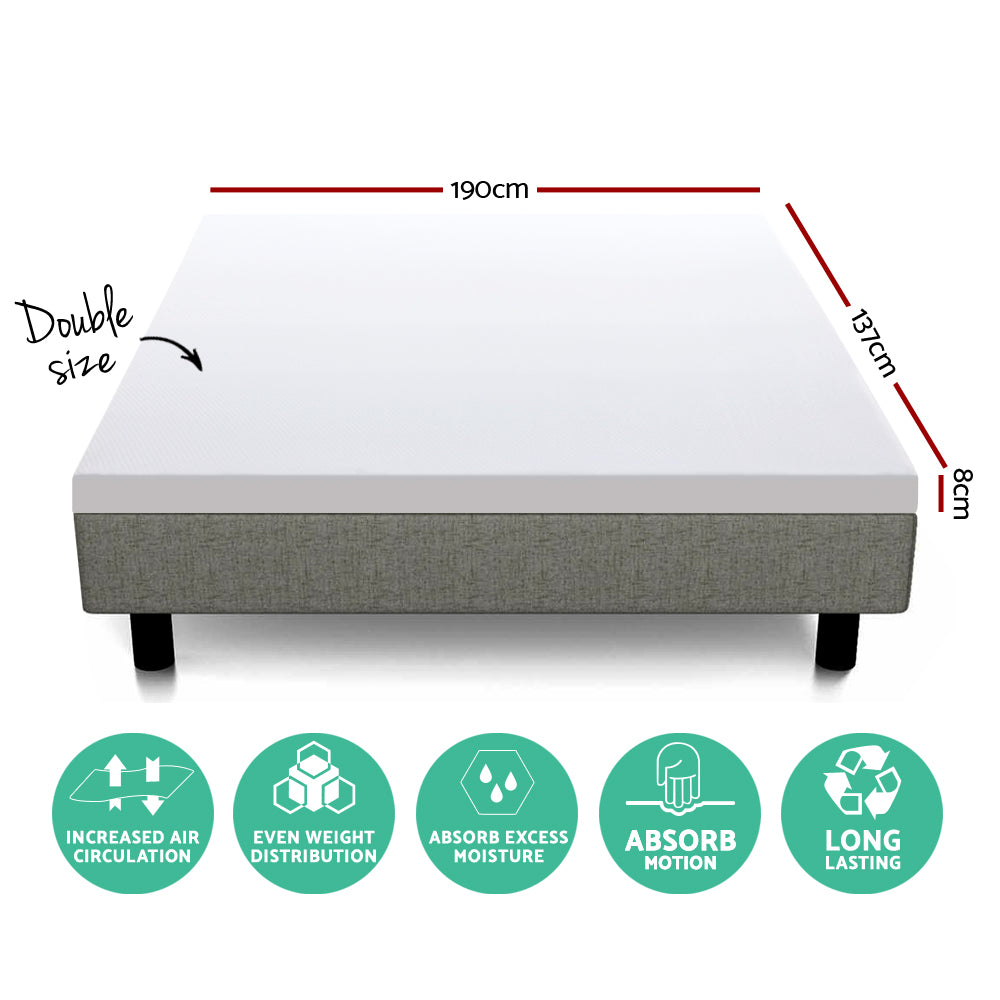 Giselle Bedding Double Size Dual Layer Cool Gel Memory Foam Topper