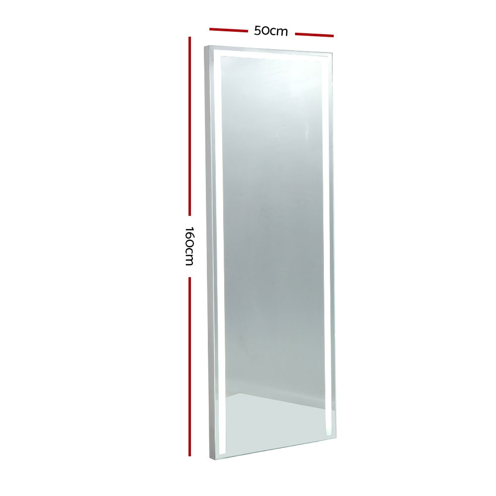 Embellir LED Full Length Mirror Standing Floor Makeup Wall Light Mirror 1.6M