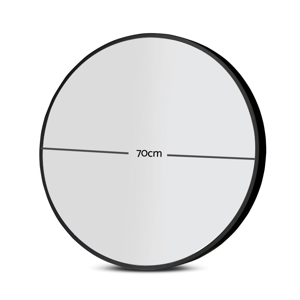 Embellir Round Wall Mirror 70cm Makeup Bathroom Mirror Frameless