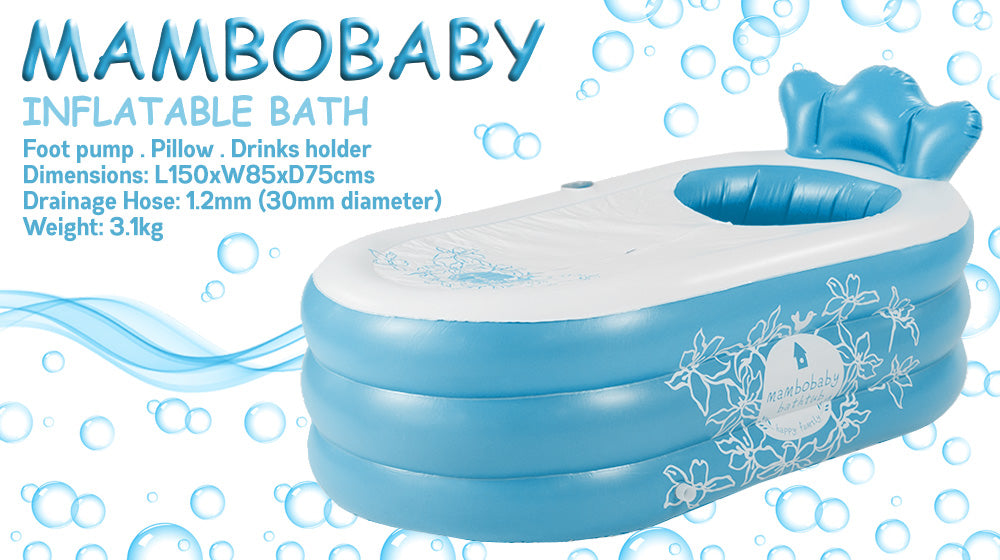 MamboBaby Inflatable Bath Tub - Blue