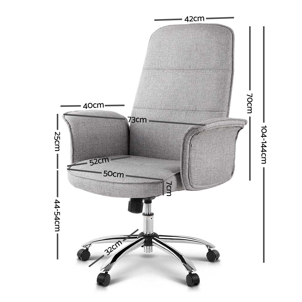 Fabric Office Desk Chair - Grey