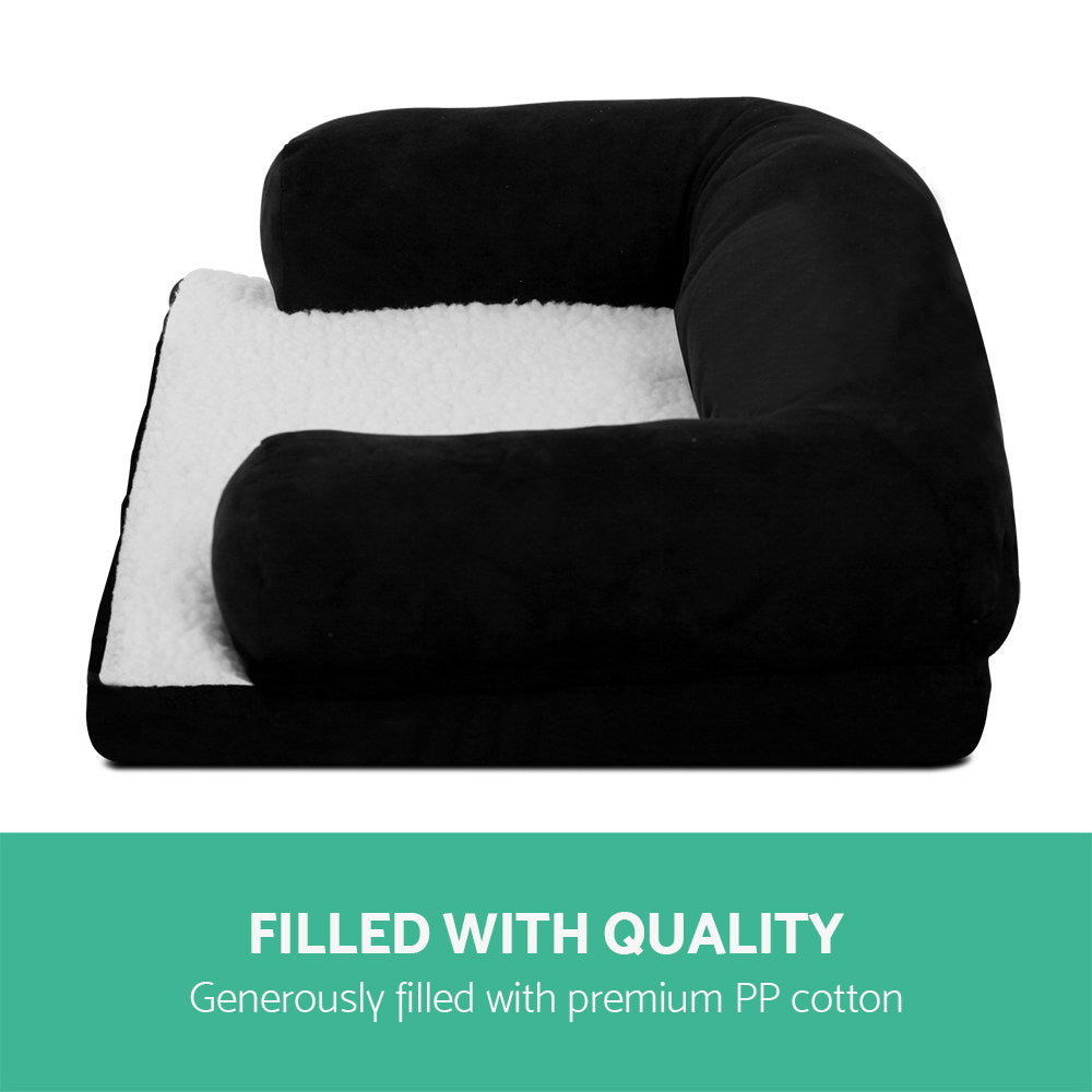 i.Pet Medium Fleece Pet Bed - Black
