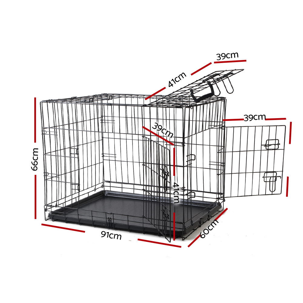 i.Pet 36inch Collapsible Pet Cage - Black