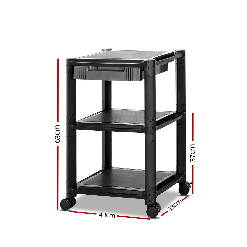 Artiss Mobile Printer Stand Shelf Rolling Cart Adjustable