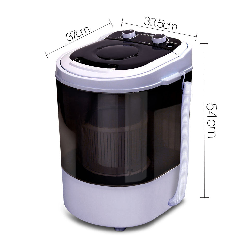 Devanti 4KG Mini Portable Washing Machine - Black