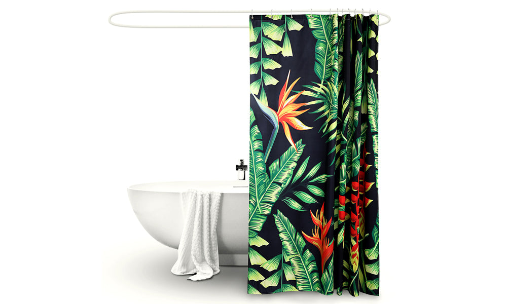 Polyester Waterproof Bathroom Shower Curtain Palm 180x200cm