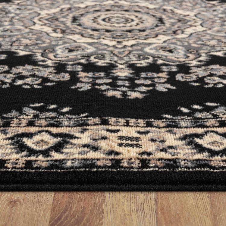 Ruby 3104 Black Hallway Runner