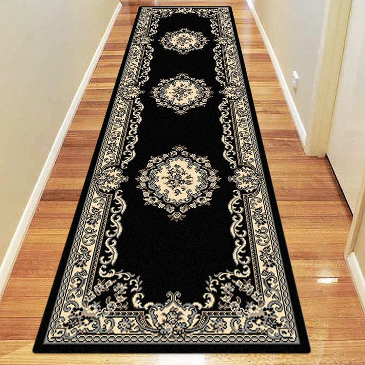 Ruby 6151 Black Hallway Runner