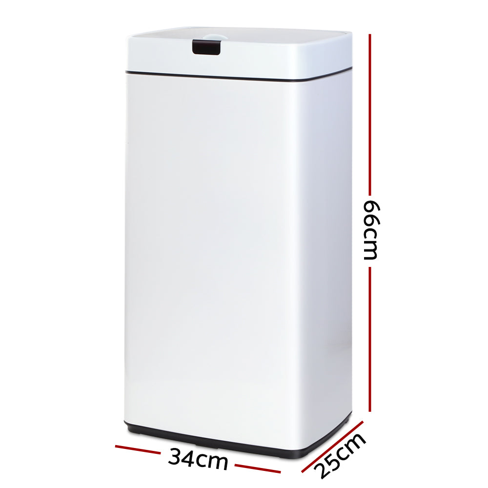 Devanti 45L Sensor Bin White