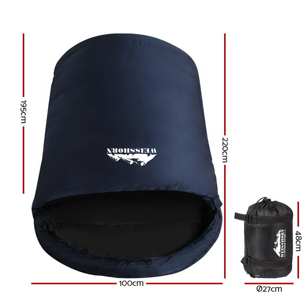 Weisshorn Sleeping Bag Bags Single XL Camping Hiking -15°C Tent Winter Thermal