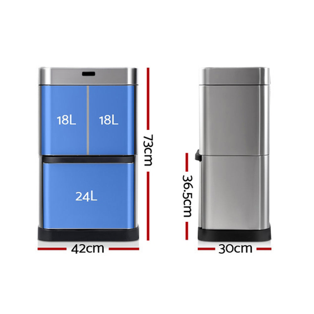 Devanti 60L Recycle Sensor Bin