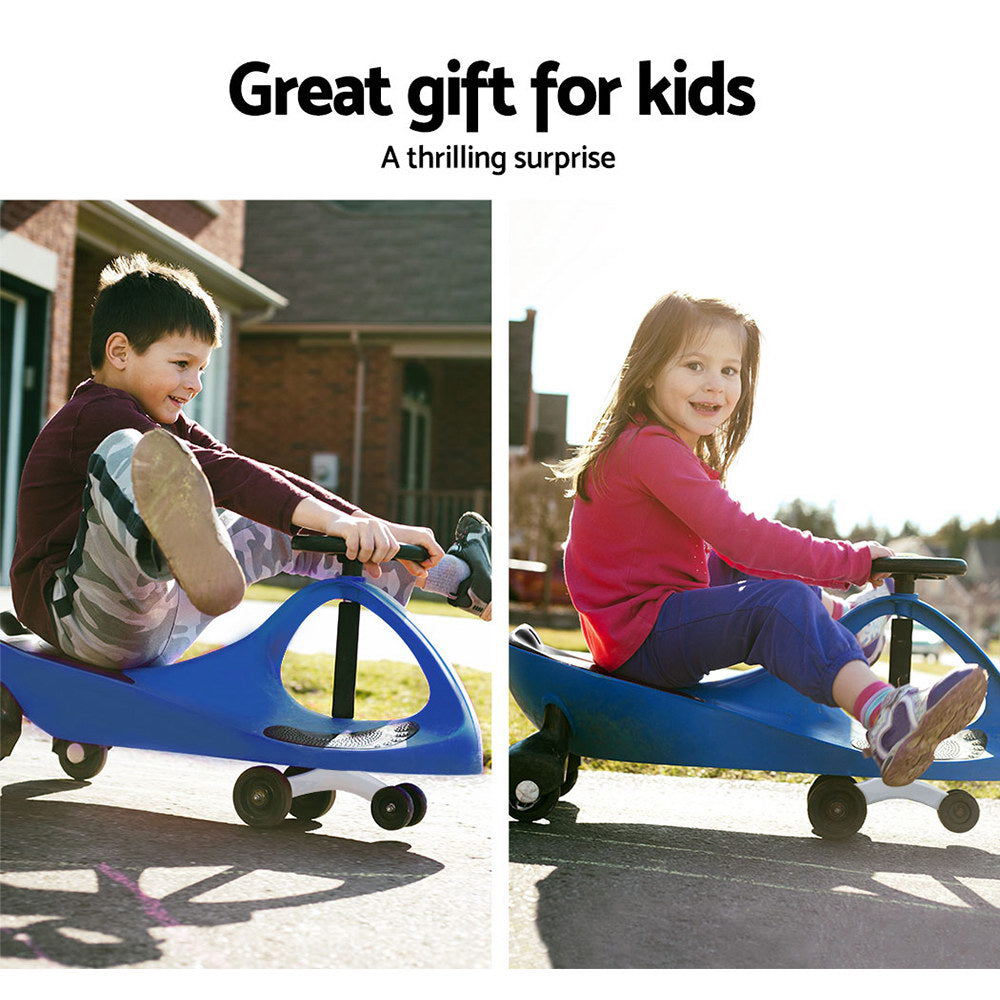 Keezi Kids Ride On Swing Car - Blue