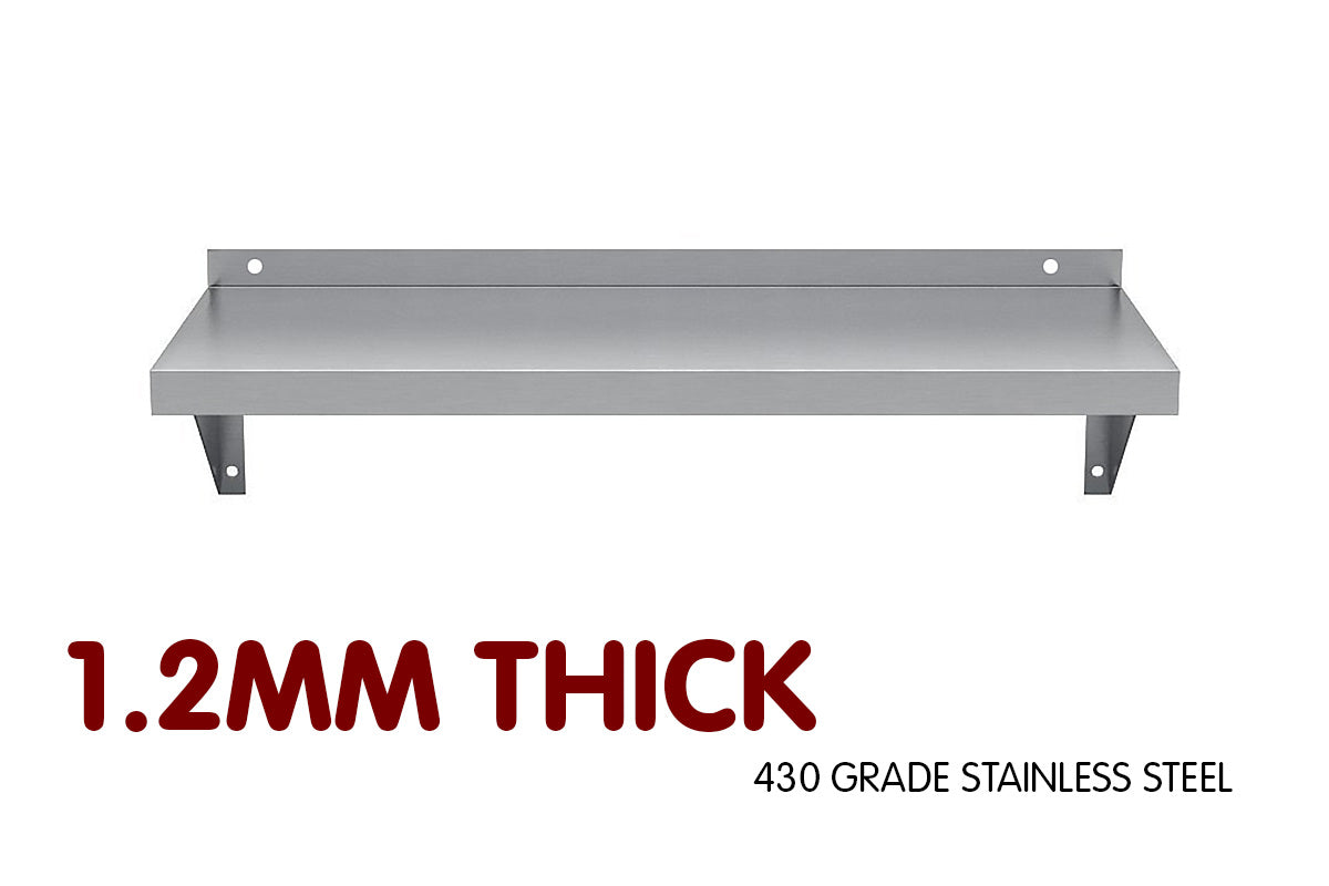 610x356mm Stainless Wall Mounted Shelf
