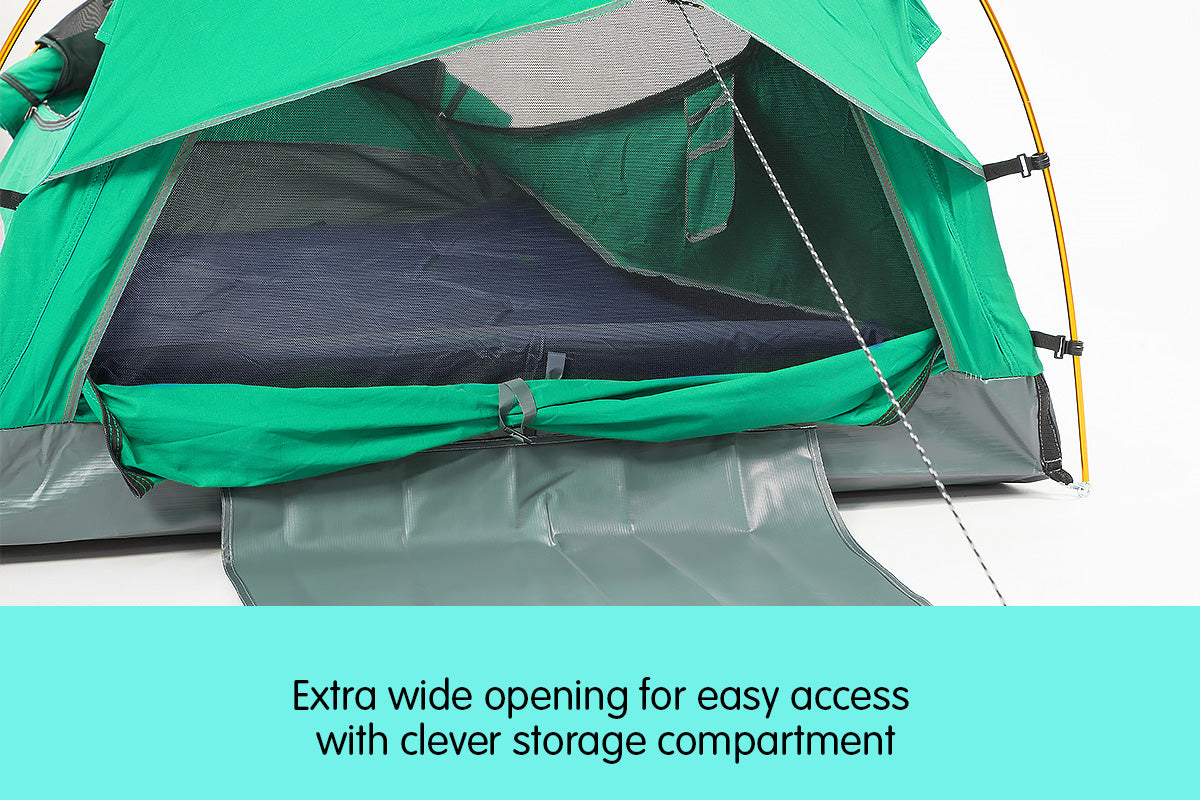Wallaroo King Single Swag Camping Tent Dome - Celadon