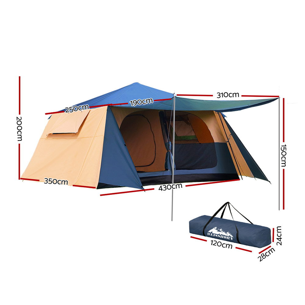 Weisshorn Instant Up Camping Tent 10 Person Pop up Tents Swag Family Hiking Dome Beach