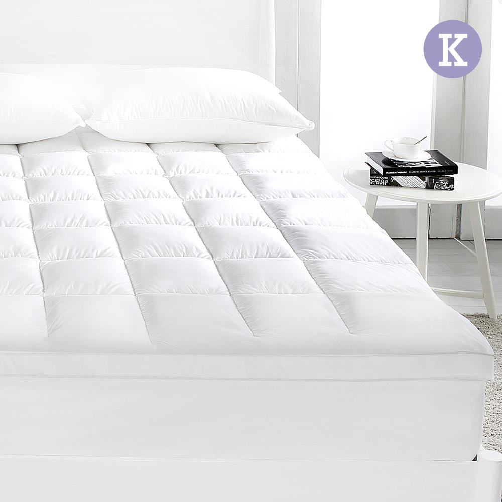 Giselle KING Mattress Topper Duck Feather Down 1000GSM Pillowtop Topper