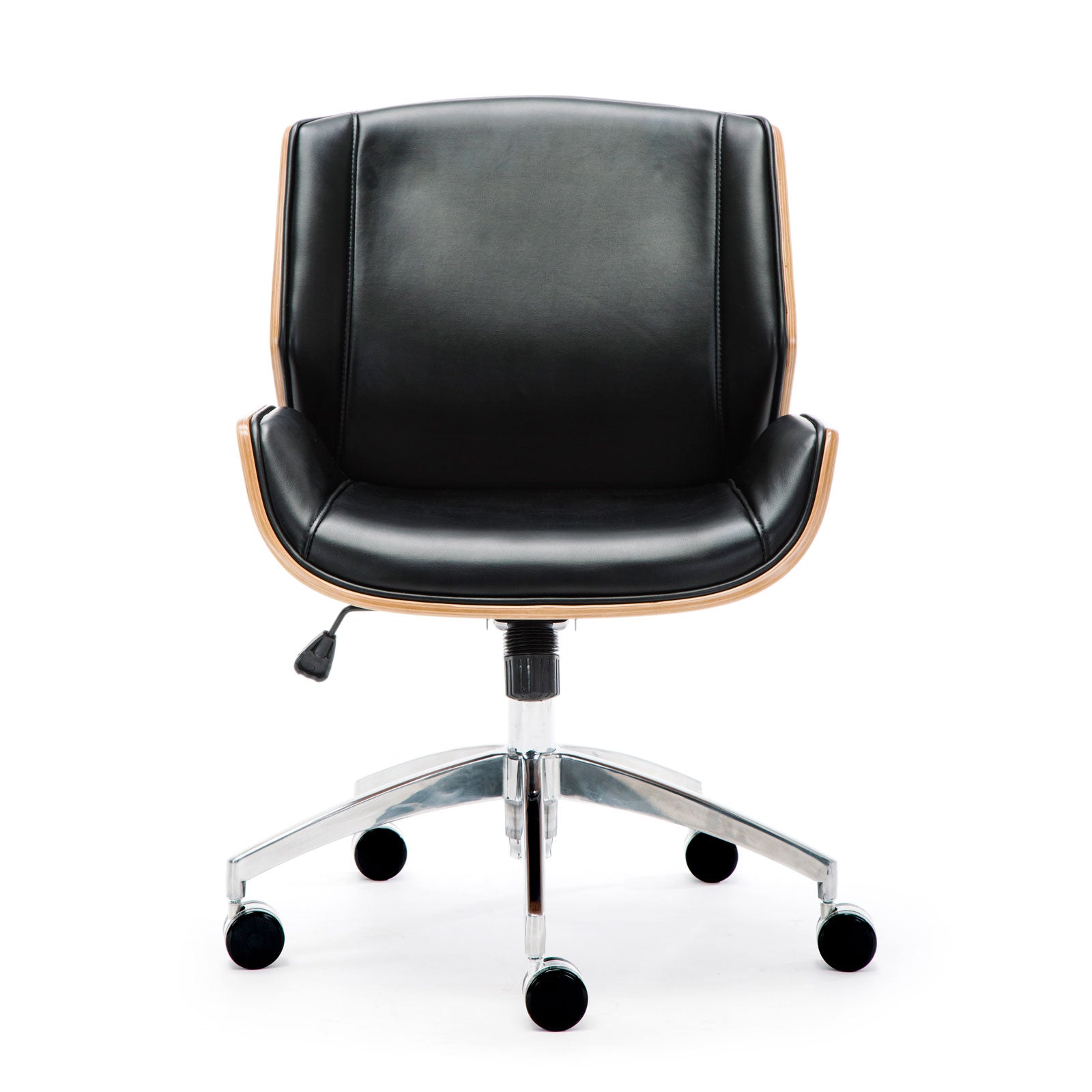 Wooden & PU Leather Office Chair Grosvenor Executive Chair - Walnut