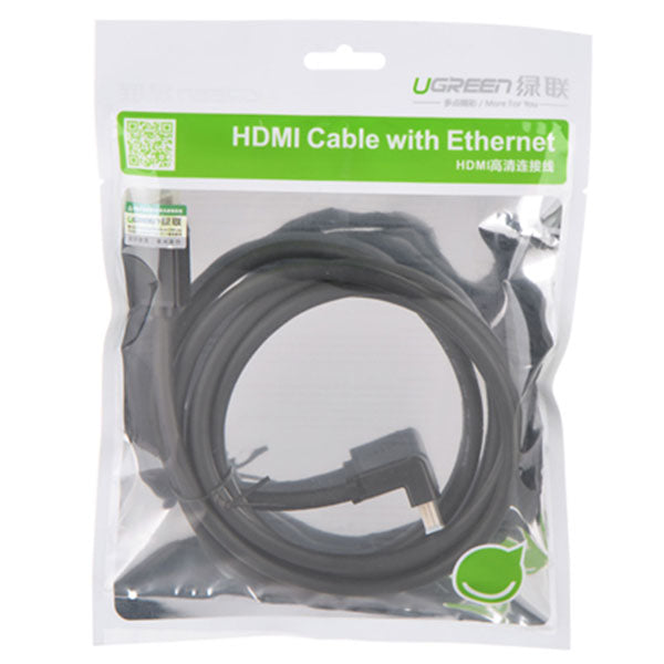 UGREEN Straight to down full copper HDMI right angle Cable 5M (10175)