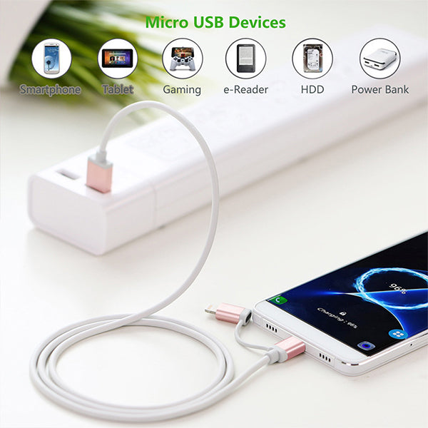 UGREEN Micro-USB to USB Cable with Lightning Adapter 1M (30470)