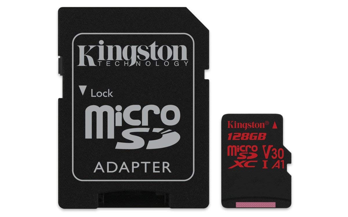 KINGSTON  Canvas React: MicroSD 256GB , 100MB/s read and 70MB/s write with SD adapter  SDCR/256GB