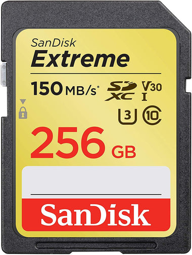 SANDISK SDSDXV5-256G-GNCIN SDXC Extreme CL10 V30 UHS-I/U3 150MB