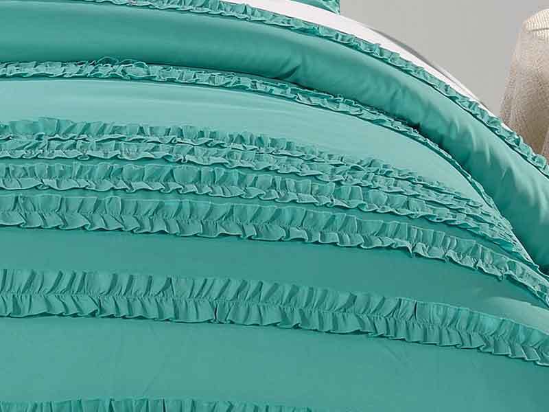 King Size Wenshia Turquoise Quilt Cover Set (3PCS)
