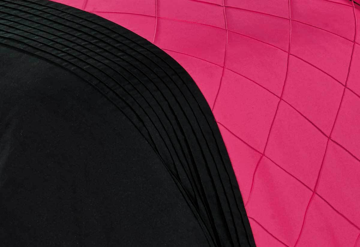 King Size Hot Pink Diamond Pintuck Quilt Cover Set(3PCS)