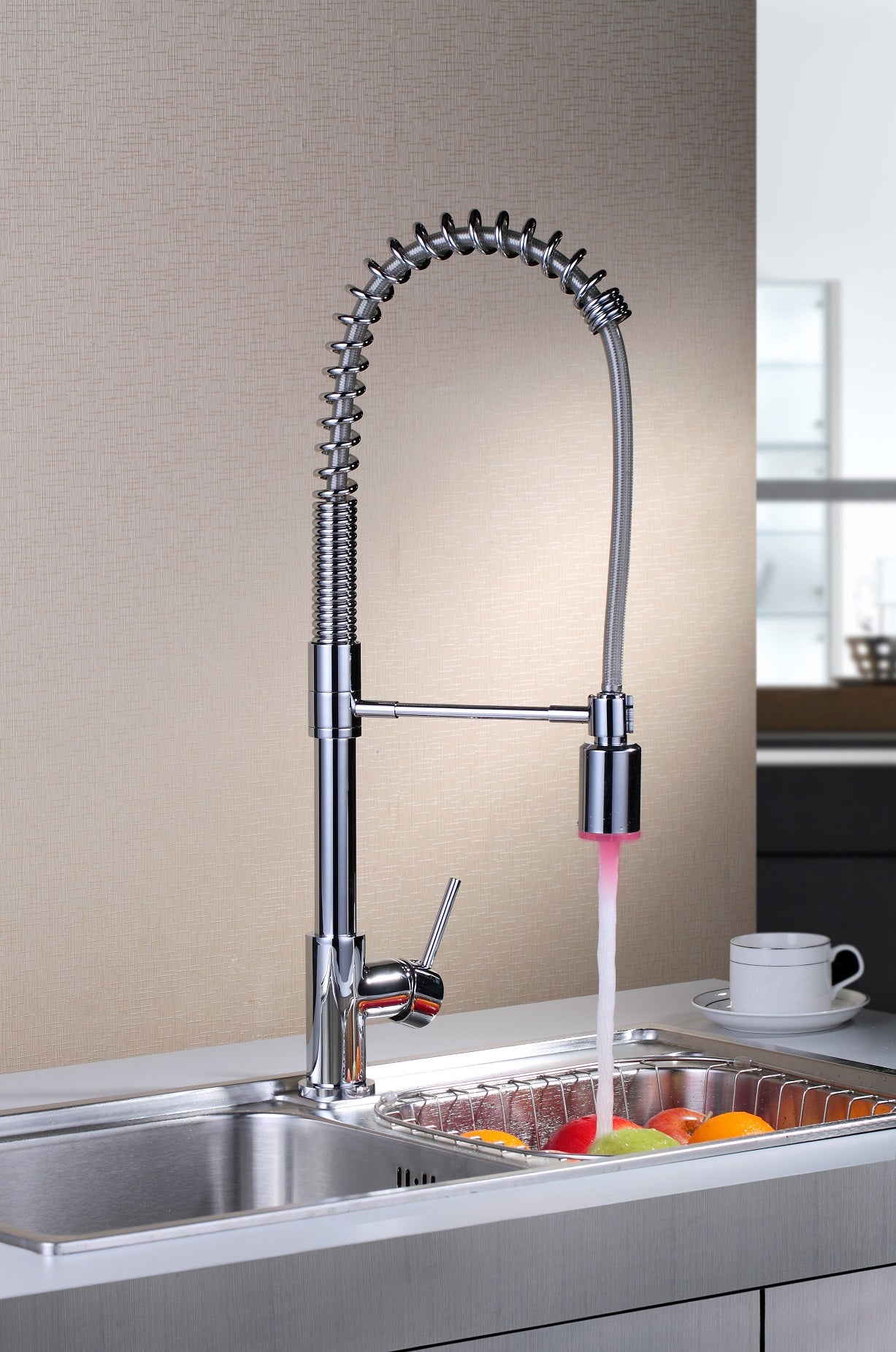 LED Kitchen Mixer Basin Tap Faucet Sink w/Extend