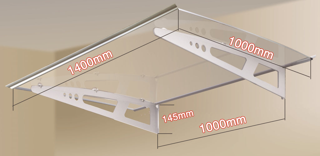 DIY Outdoor Awning Cover 1.4m x 1m Polycarbonate